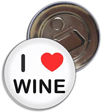 I Love Wine - 55mm Fridge Magnet Bottle Opener