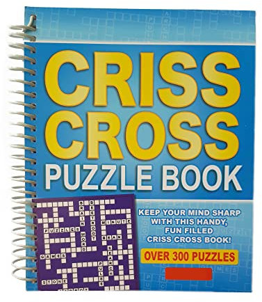 WF Graham Criss Cross Crossword Puzzle Book - Spiral Bound Brain Teasers Travel Puzzles Book with over 300 Puzzles, (4165)