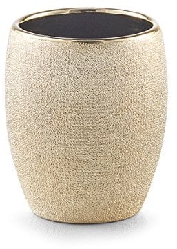 Zeller Zahnputzbecher Glitter, Steinzeug, Gold, ca. 8,1 x 8,1 x 9,8 cm