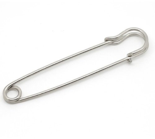 Kiltnadel, 10 cm Länge, Stahl, Tuchnadel, Sicherheitsnadel groß