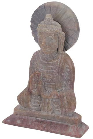 Buddhafigur aus Speckstein, dekorative Skulptur, handgefertigt, Modell 3 | Einzigartiges Design, ideal für Meditation und Entspannung, kunstvoll geschnitzt.