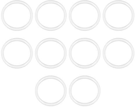 sourcing map 10St Silikon O-Ring VMQ Versiegelung Dichtring 22mm AD 18mm ID 2mm Breite Weiß