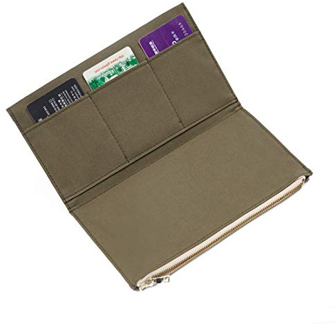 Moterm Canvas Zipper Pocket Insert Pouch for Travelers Notebook Refill | Color: Olivegreen, Size: Standard/Regular, TN Accessories, Card Holder Storage Bag File Folder