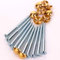 10x Mirror Screws - 50mm Threaded Bolt Screws with Brass Plated Dome Caps