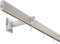 DécoProfi Gardinenstange Innenlauf 1-läufig Set Long rechteckig Silber Eloxiert/Verchromt I Länge: 240cm Aluminium für Wandmontage I Als Gardinenschiene & Vorhangstange geeignet
