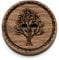 NaturSchatulle Holzknöpfe Gravur Motiv Lebensbaum 12-30mm I 25 Stück Nussbaum 2 Loch Knöpfe Holz DIY Basteln Nähen Schmuckherstellung Annähen Rund 25mm