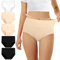 FALARY Culotte Femme Taille Haute Coton Lot de 5 Noir Nude Blanc M