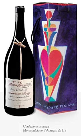 ZACCAGNINI TRALCETTO Vino rosso MONTEPULCIANO D'ABRUZZO JEROBOAM Bott. 3 LITRI ASTUCCIATO