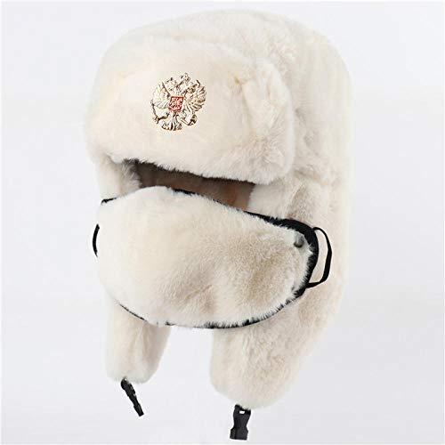 Russen Mütze Herren Winter Thermal Bomber Hüte Frauen Männer Sowjetarmee Militärabzeichen Russland Hut Ohrenklappe Schneekappen