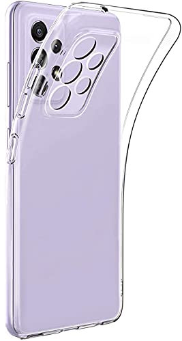 Captor Cover Samsung A52 5G / 4G, Cover Samsung A52s 5G / 4G, Custodia Trasparente in Silicone TPU Morbido, Sottile, Antiurto, Anti-Graffio, Protezione Fotocamera, Anti-Ingiallimento, Flessibile