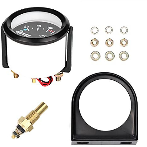 Yctze 2 Zoll 52 mm Universal Auto LKW LED Digital Wassertemperaturanzeige Instrument Werkzeug led wassertemperatur messgerät für autos motor temperaturanzeige auto wassertemperaturmesser kühlwasser te