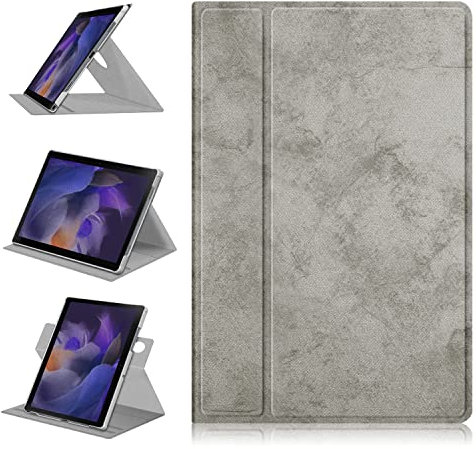 TOPCASE Estuche Giratorio 360º para Samsung Galaxy Tab A8 10.5 Pulgadas SM-X200/X205 Funda con Portalápices y Función Soporte Auto-Sueño/Estela,Gris