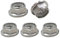 RISON Titan Sechskantmuttern M12, 5 Stück Sicherungsmuttern Flansch Nylon Kontermutter GR5 M12x1.5mm, Selbstsichernde Muttern Stoppmutter, Sechskant Schraubenmuttern Flanschmuttern Kontermuttern Set