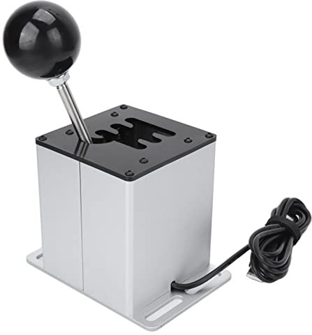 Yunseity USB Simulator Shifter für ATS ETS Dust WRC SIM Racing Games, USB H Gaming Gear Shifter 6+R Gearshifter für Logitech G29 G27 G25 G920 G923, für PC, Windows