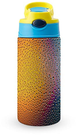 Botella de agua con pajita Waterdrop aislada de acero inoxidable taza de vacío 500 ml para la escuela
