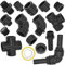 MegaHaustechnik Gewinde Fitting Verschraubung aus Kunststoff PP PE PVC - Winkel 90° mit 3/4 Rohr Zoll Innengewinde IG