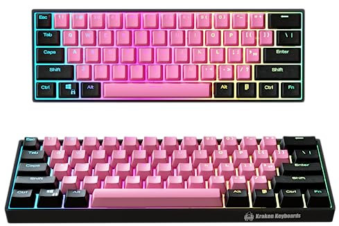 KRAKEN KEYBOARDS Kraken Pro 60 | 60% HOT SWAPPABLE Mechanical Gaming Keyboard for Gaming On PC, MAC, Xbox and Playstation (BLINK | Silver Switches)