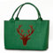 casamia Filztasche Shopper mit Schriftzug von Herzen grau o. Hirschkopf grün Farbe grün mit Hirschkopf