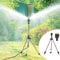 Regner Stativ, teleskop regner Rasensprenger, Sprinkler mit 360-Grad-Drehung, Impulsregner Mit Stativ, Teleskopstativsprinkler Für Große Flächen, Hof, Garten, Rasen