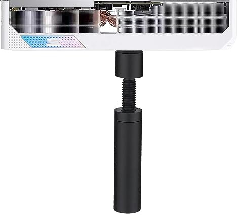 Adjustable Graphics Card Support Bracket - Height Adjustable GPU Holder for Computer Video Card Sag Prevention, Black