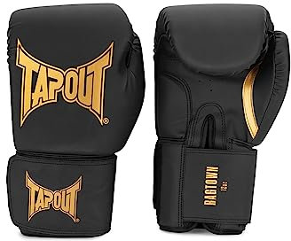 Tapout Boxhandschuhe aus Kunstleder (1Paar) RAGTOWN, Black/Gold, 18 oz, 960010