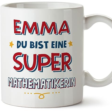 Mugffins Tassen Personalisierten für MATHEMATIKERIN Frau - Auf Deutsch - Du Bist Super - 11 oz / 330 ml - Individuell Anpassbar Geschenk Mitarbeiter