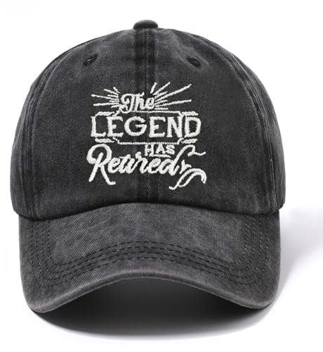 Xinpim Baseballkappe The Legend Has Retired, lustiges Geschenk zum Ruhestand, für Männer und Frauen, Kollegen, bestickt, verstellbar, Rentner, Retired-01, Einheitsgr��e