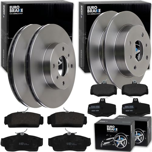 BandelOne EuroBrake 4x Bremsscheiben + Beläge passend für ALMERA N16 PRIMERA P11
