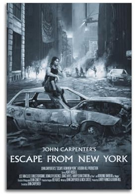 karn Escape From New York Poster, Wandkunst, Leinwand, Poster, Raumdekor, ästhetisch, Poster, Druck, Dekoration, Poster, 30 x 45 cm, ungerahmt