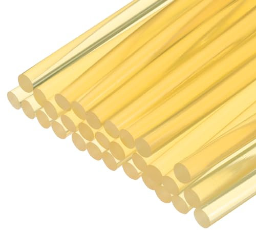 sourcing map Mini Hot Glue Gun Sticks 8 Inch x 0.27-inch Strongly Sticky Glue Sticks for Glue Gun, Yellow 30pcs