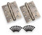 Infinity Decor 4 (100mm) Antique Brass CE11 Fire Rated Ball Bearing Butt Hinges Pair – Steel Door Hinges for Internal External Wooden Doors