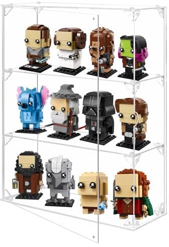 FHMIDIC Acryl Vitrine, 3-Schicht transparente Vitrine für Funko Pop Figuren, Wandvitrine staubdichte Schaukasten, Alternative Glasvitrine für Sammlerstücke, Lego, Modelle, Spielzeug (30.4x10.2x39cm)