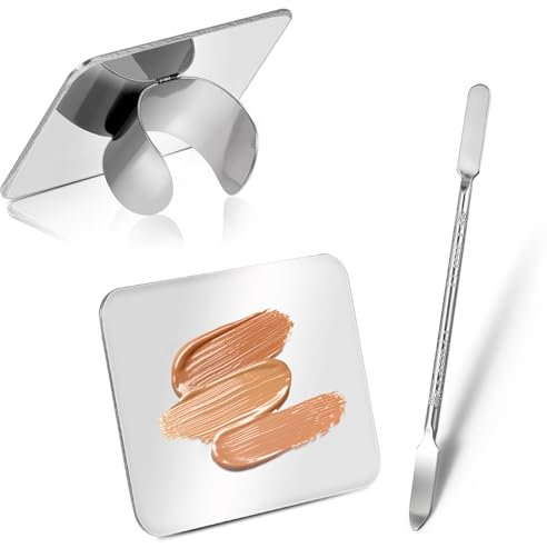 Make up Palette, Edelstahl-Kosmetik Make Up Mischpalette, Professionelle Makeup Mixing Werkzeuge für Make-up Nail Art, Make-up Künstler Werkzeug zum Mischen von Foundation Nailart
