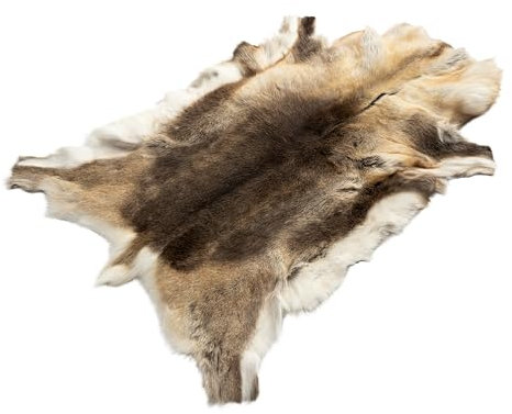 Decorating Sheepskins Premium XL 120-130cm Rentierfell Echt Finland, geruchlos, Rentierfell, weich und flauschig, Fellteppich, Fell für Stühle, Dekofell