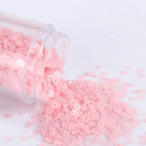 4000 Stück/Packung 2 mm flache runde Pailletten zum Basteln, Pailletten-Nähzubehör-Matt Korea Pink