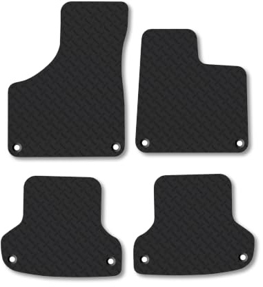 Audi A3 (2003-2012) [Convertible] 5mm Rubber Car Mats | Heavy Duty Rubber Tailored Fit Floor Mats Full Coverage Durable Waterproof Accessories Easy Clean Anti Slip Made in the UK