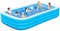 Lylting Piscine gonflable extra large pour adultes, 368,3 x 188 x 55,9 cm, grande piscine gonflable épaisse avec patch de réparation, piscine gonflable familiale surdimensionnée pour jardin, pelouse