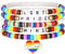 Emibele Pride-Armbänder für Frauen, 5 Stück Perlenarmbänder mit Herz Regenbogen-Anhänger, LGBT-Unterstützungsarmbänder für Pride Day/Monat, stapelbare Tonperlen-Armbänder Schmuckgeschenke für Frauen