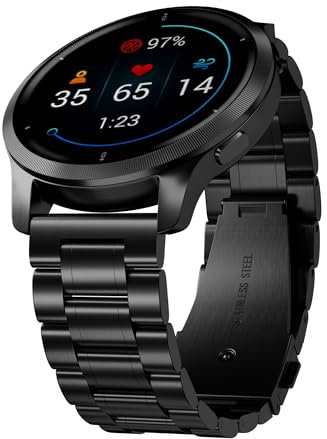 iHoxstrapie Correa Compatible con Garmin Venu 2, Elegante Pulsera de Recambio de Metal de Acero Inoxidable Compatible con Garmin Venu 3 / Vivoactive 4
