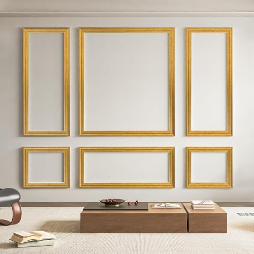Art3d Lot de 6 moulures murales prédécoupées