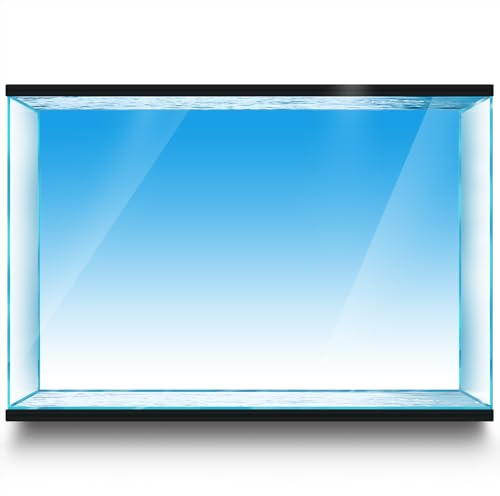 LYYAB Blau-Weißer Gradienten-Aquarium-Hintergrundaufkleber – Dekor für Fischbecken, Reptilienterrarium 60 x 30 cm / (23,6 x 11,8 Zoll)