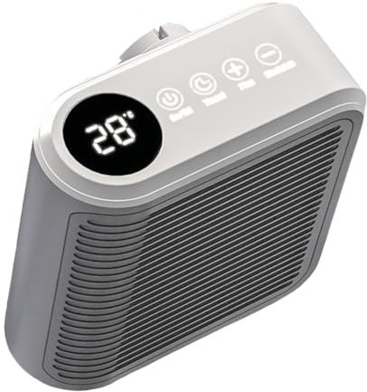 Yominerr Mini Termoventilatore Multifunzionale da Parete, Presa A Muro, Piccolo Termoventilatore Domestico, Spina Bianca UE