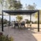 CONCEPT USINE | Pergola Bioclimatique Aluminium 4x3 m Naxos Gris Anthracite | Lames Orientables en Aluminium | 12m² | Résistante et Design | Toit Ajustable par Manivelle | Idéal Terrasse Jardin