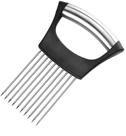 Heyumybit Onion Slicer,Stainless Steel Onion Cutter with Protective Cover | Vegetable Slicer for Slicing Potatoes,Onions,Tomatoes,Fruits,Vegetables and Meat