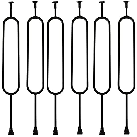 Stair Balusters Post Iron Railing Post Kit with Swivel Brackets,Deck Railing Spindle Stair Guards, Multiple Sizes(6 Pack,100cm/39in)