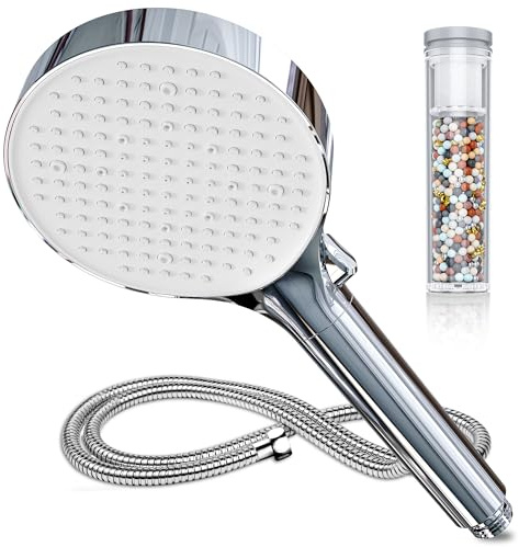 Magichome Duschkopf mit Filter, Hochdruck Duschkopf mit Schlauch 6 Modi | Handbrause mit Filtration in 25 Schichten, Duschbrause Wassersparend für Hartes Wasser, Rest-Chlor,Bakterien, Schwermetall