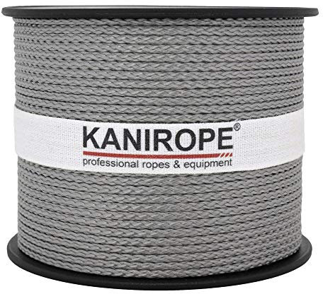 Kanirope® PP Seil Polypropylenseil MULTIBRAID 2mm 100m Farbe Dunkelgrau (0921) 8x geflochten