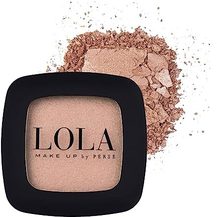 Lola Make Up by Perse Mono Eyeshadow with Natural Ingredients Vegan and Cruelty-Free Eye Makeup Palette High Coverage Satin Eye Shadow for Women, Gold (017)
