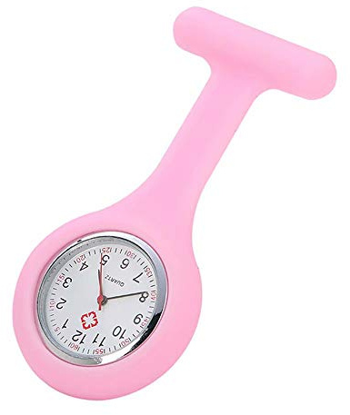 BBYU Silicone Gel Nurses Pink Fob Watch (Washable, Infection Free)