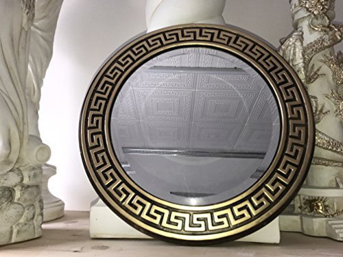 Medusa Spiegel Mäander Style 3D Relief Wandrelief Bild Wandbild Figurenspiegel 6604 k110 Gold 46x46cm Spieglein